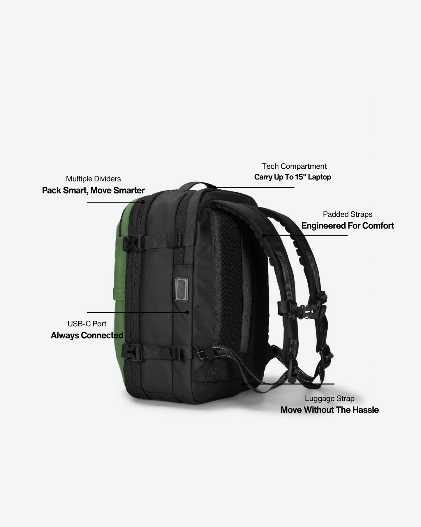 Airback GO (Under seat) - Olive Green